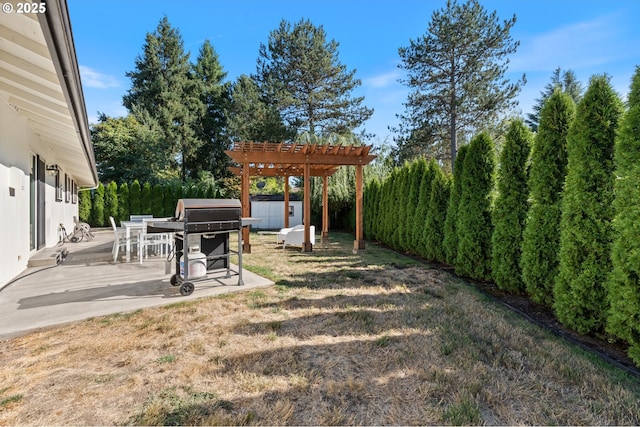 65 SW Frenwood Way, Beaverton, OR 97005 - view of grassy yard featuring a pergola and a patio area
