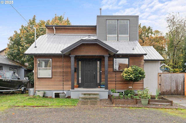 view of front of home