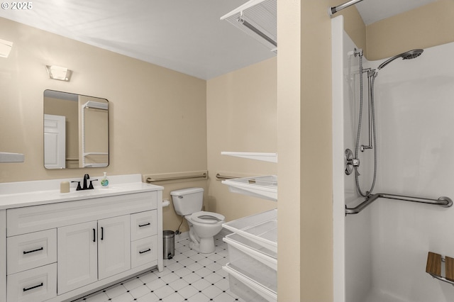 142 Lyons Rd, Stevenson, WA 98648 - bathroom featuring a shower, toilet, and vanity