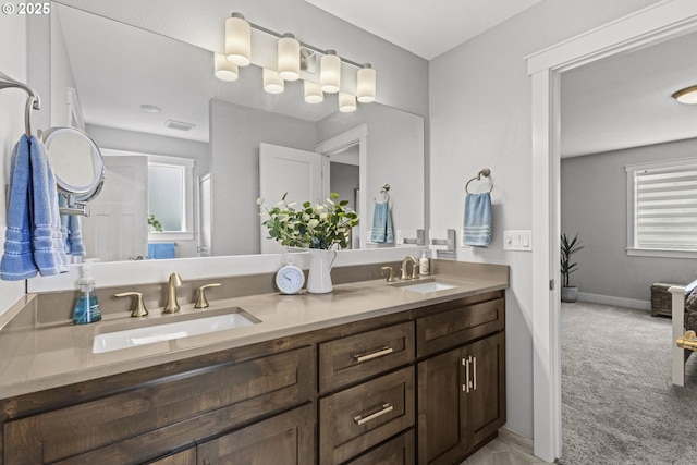 4635 Chaucer Ct, Depoe Bay, OR 97341 - full bath featuring double vanity and baseboards