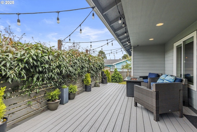 4635 Chaucer Ct, Depoe Bay, OR 97341 - deck featuring an outdoor hangout area