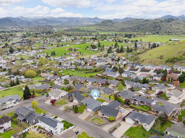 292 Jamie Loop, Roseburg, OR 97471 - aerial view of property's location featuring mountains and nearby suburban area