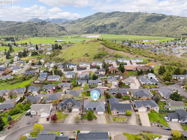292 Jamie Loop, Roseburg, OR 97471 - aerial view of property's location featuring mountains and nearby suburban area