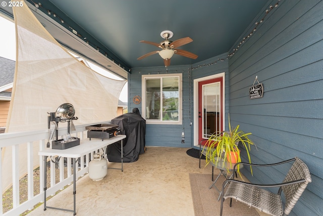 292 Jamie Loop, Roseburg, OR 97471 - view of patio / terrace with a ceiling fan and area for grilling
