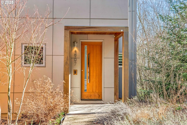 view of doorway to property