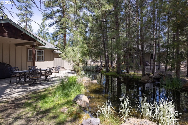 view of yard with a patio