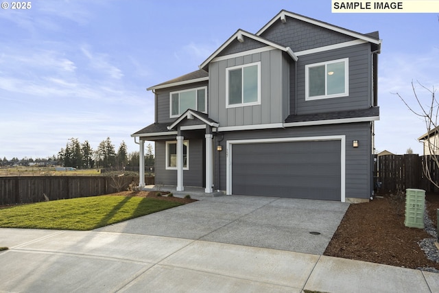 1449 NE Josephine Ct Unit 170, Estacada, OR 97023 - view of front of home with board and batten siding, concrete driveway, and an attached garage