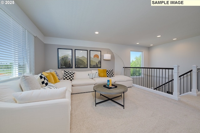 1449 NE Josephine Ct Unit 170, Estacada, OR 97023 - carpeted living area featuring recessed lighting