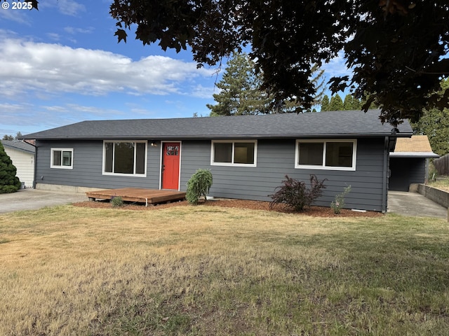 807 Glover St, Goldendale, WA 98620 - single story home with a front yard and a wooden deck