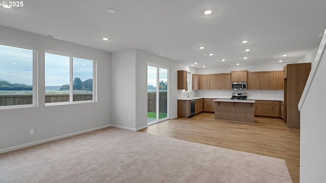 4321 Dogwood Ave SE, Albany, OR 97322 - kitchen featuring open floor plan, plenty of natural light, recessed lighting, and appliances with stainless steel finishes