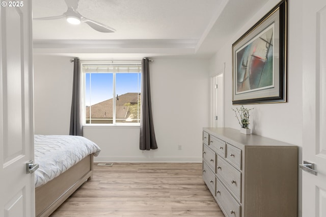 15708 SE Bybee Dr, Portland, OR 97236 - bedroom with light wood finished floors and ceiling fan