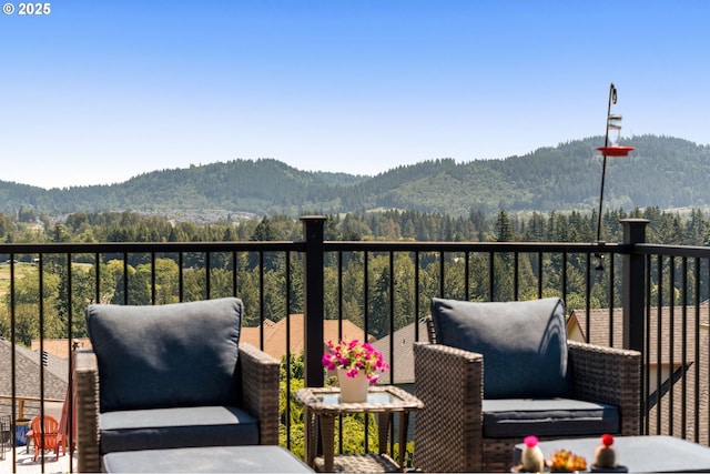15708 SE Bybee Dr, Portland, OR 97236 - balcony with a wooded view and a mountain view