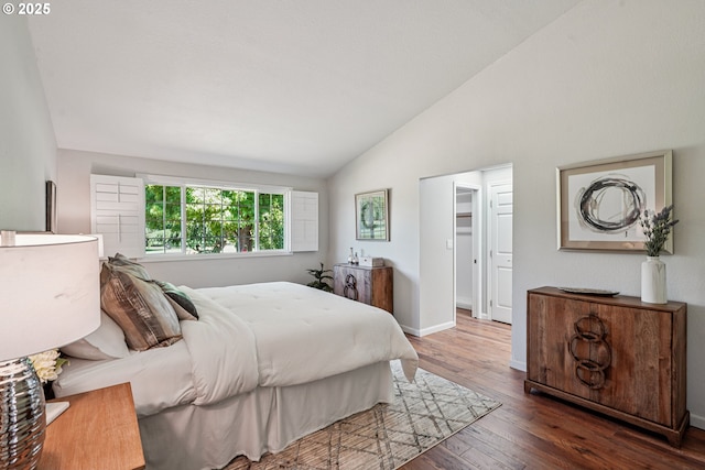 209 Mcnary Estates Dr N, Keizer, OR 97303 - bedroom with vaulted ceiling and wood-type flooring