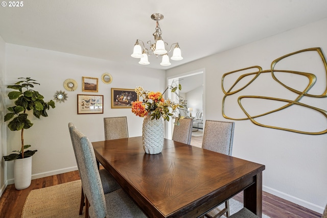 209 Mcnary Estates Dr N, Keizer, OR 97303 - dining space with a chandelier and wood finished floors