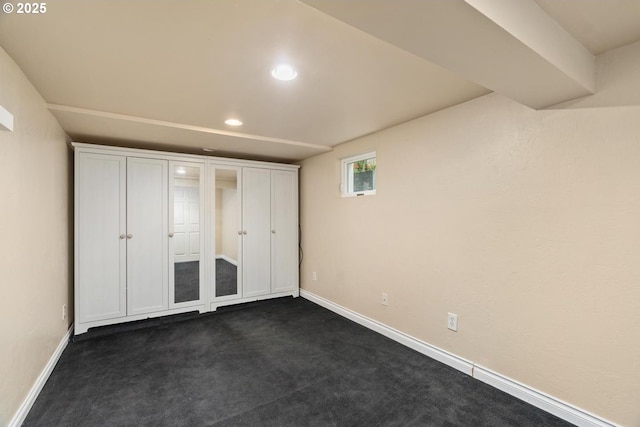 2522 NE 50th Ave, Portland, OR 97213 - unfurnished bedroom with dark carpet, recessed lighting, and baseboards