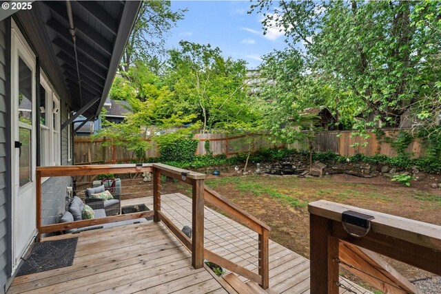 2522 NE 50th Ave, Portland, OR 97213 - wooden deck with a fenced backyard