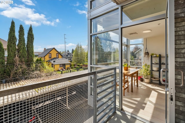 balcony featuring visible vents