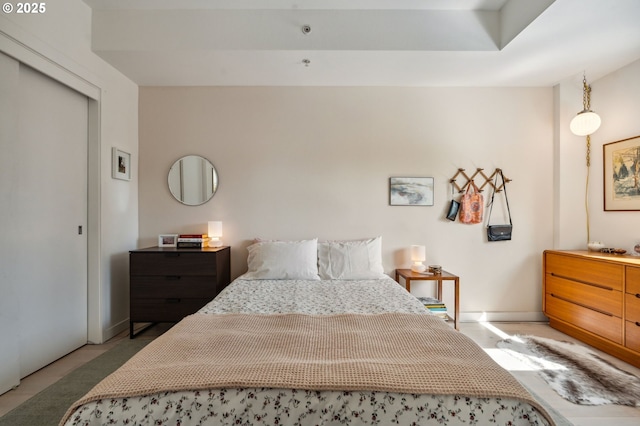 bedroom with a closet