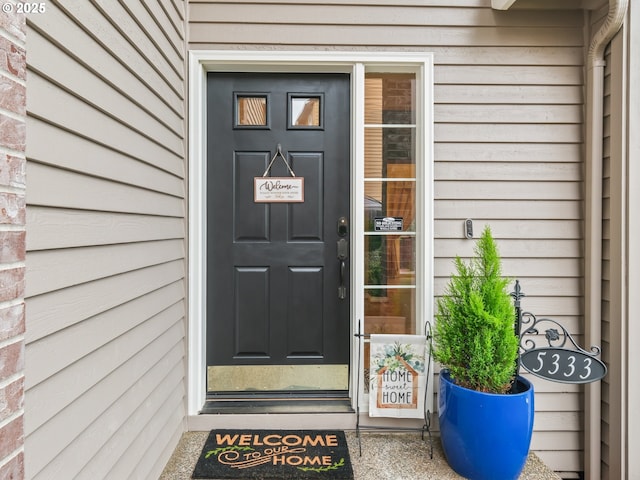 view of doorway to property