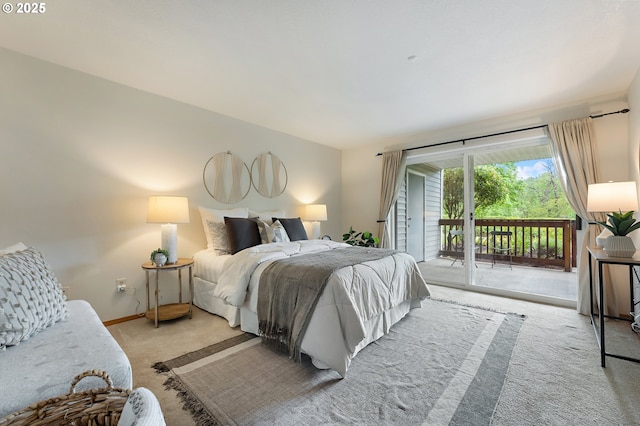 6708 N Richmond Ave, Portland, OR 97203 - bedroom featuring carpet floors, baseboards, and access to exterior