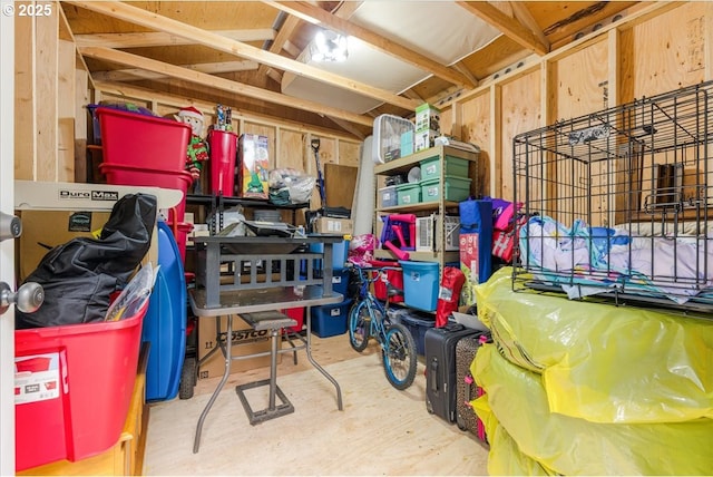 view of storage area