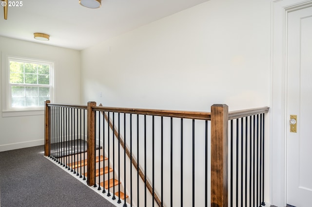 7327 N Washburne Ave, Portland, OR 97217 - hall featuring an upstairs landing, baseboards, and carpet flooring