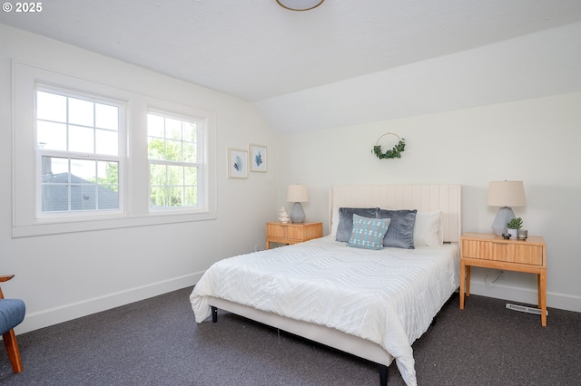 7327 N Washburne Ave, Portland, OR 97217 - carpeted bedroom featuring baseboards and lofted ceiling