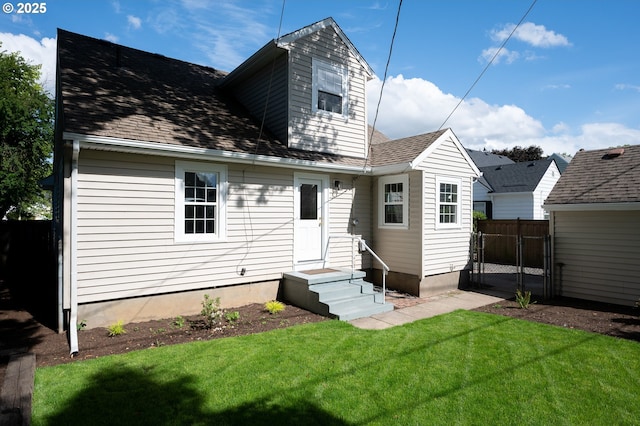 7327 N Washburne Ave, Portland, OR 97217 - back of house featuring entry steps, a gate, and a shingled roof