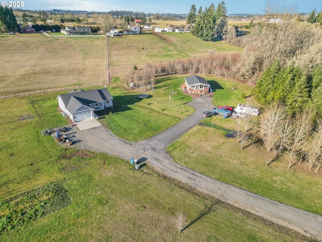 drone / aerial view featuring a rural view