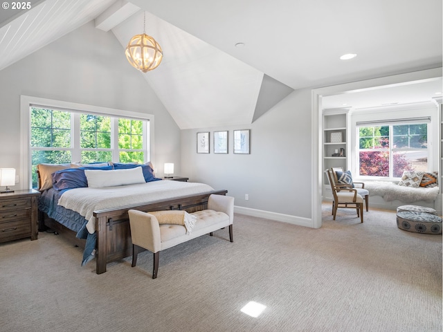 13848 SE Diamond Ridge Rd, Happy Valley, OR 97086 - bedroom featuring a chandelier, light colored carpet, and baseboards