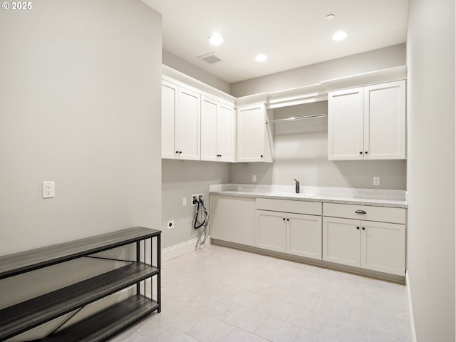 13848 SE Diamond Ridge Rd, Happy Valley, OR 97086 - laundry area with cabinet space, washer hookup, hookup for an electric dryer, baseboards, and recessed lighting