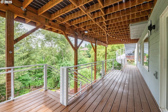 view of wooden terrace