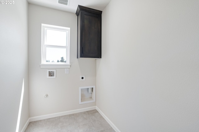 195 SE Acacia Dr, Gresham, OR 97080 - washroom with cabinet space, electric dryer hookup, hookup for a washing machine, and light colored carpet