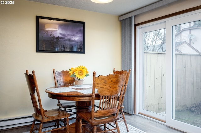 dining room with hardwood / wood-style flooring