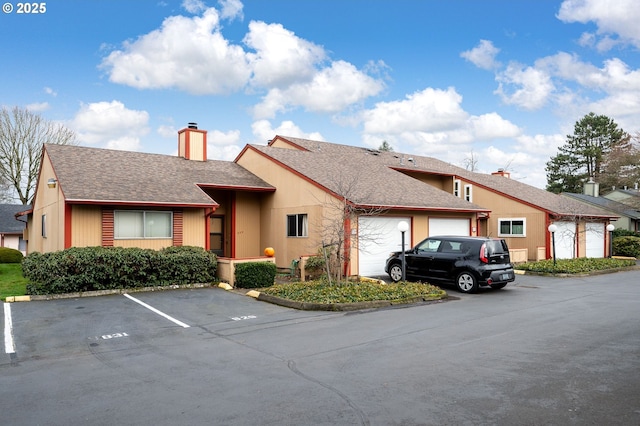 view of front facade with a garage