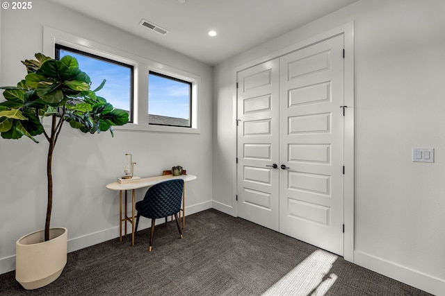 3800 W 2nd St, Washougal, WA 98671 - office area featuring dark colored carpet and recessed lighting