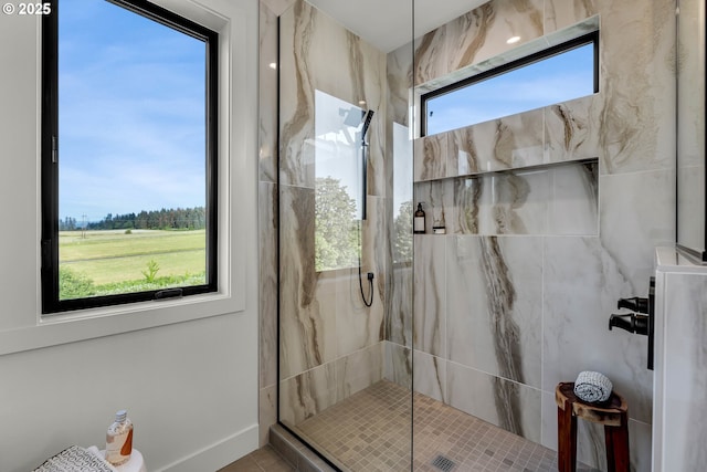 3800 W 2nd St, Washougal, WA 98671 - bathroom featuring a marble finish shower
