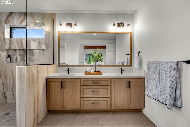 3800 W 2nd St, Washougal, WA 98671 - full bath featuring double vanity and a marble finish shower