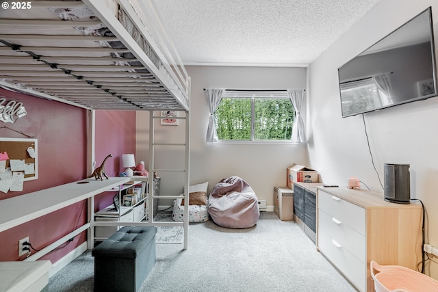 6745 SW Scholls Ferry Rd Unit 10, Beaverton, OR 97008 - carpeted bedroom with a textured ceiling and baseboard heating