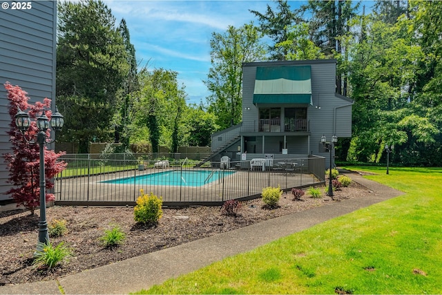 6745 SW Scholls Ferry Rd Unit 10, Beaverton, OR 97008 - view of pool featuring stairs, a patio, and view of wooded area