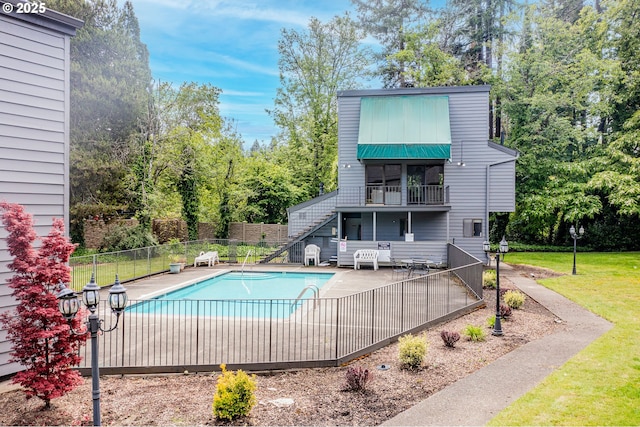 6745 SW Scholls Ferry Rd Unit 10, Beaverton, OR 97008 - view of swimming pool featuring stairs and a patio