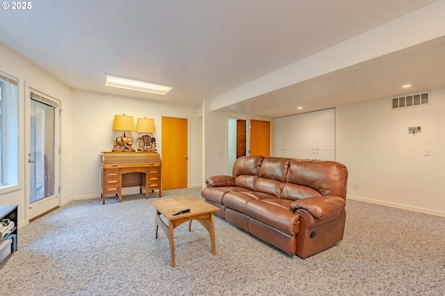 view of carpeted living room