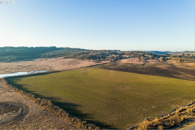 bird's eye view with a rural view