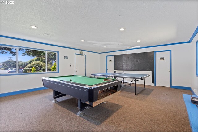 4229 SW Beach Ave Unit 27, Lincoln City, OR 97367 - recreation room with carpet floors, recessed lighting, and baseboards