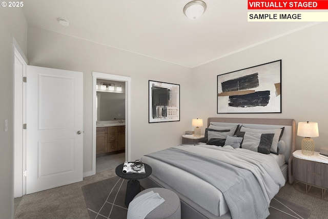 1201 NE Emerald Dr, Hermiston, OR 97838 - bedroom featuring carpet and ensuite bath