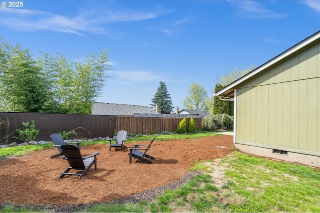 view of fenced backyard