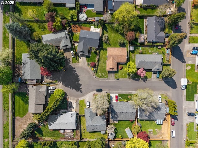 aerial view of residential area