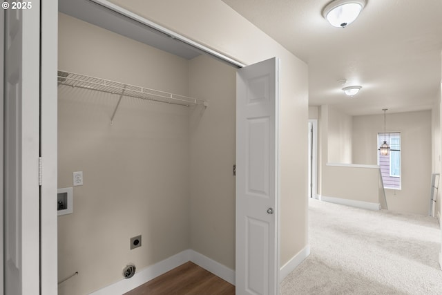 111 SE 49th Ct, Hillsboro, OR 97123 - clothes washing area featuring hookup for an electric dryer, washer hookup, and baseboards