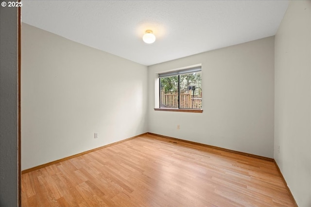 empty room featuring light wood-type flooring