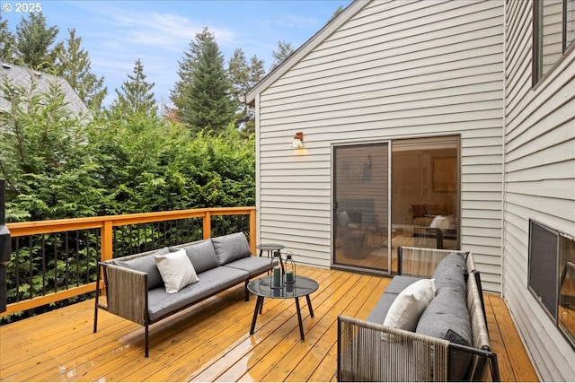 deck featuring an outdoor hangout area